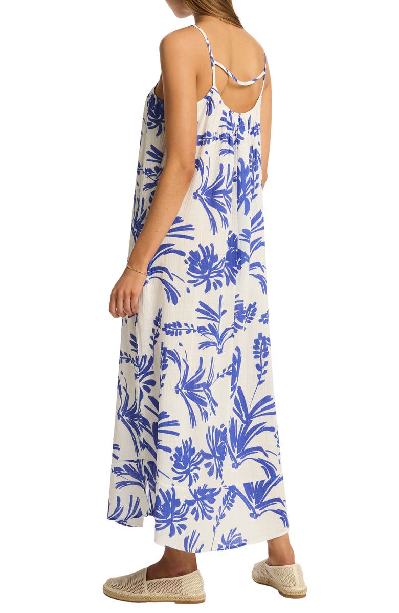 Sea Level Tradewind Cotton Gauze Cover-Up Dress, Alternate, color, 