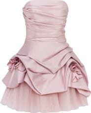 Milla Rosette mini dress in misty rose