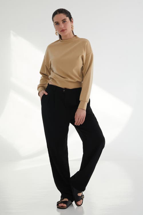 Kada The Cupro Power Pullover Sweatshirt In Brown