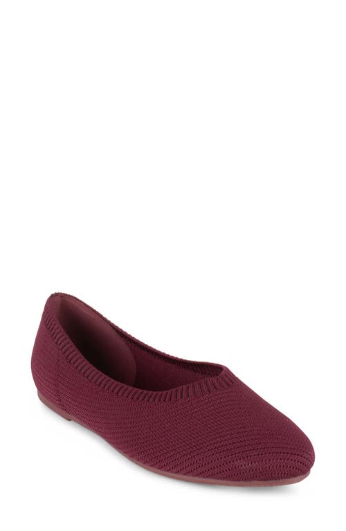 Tahari Martinique Flat In Burgundy