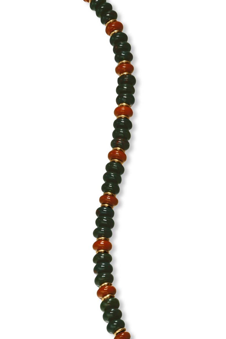Men's Spiritual Beads Bracelet in 18K Yellow Gold with Bloodstone and Red Jasper, Alternate, color, 18K GOLD
