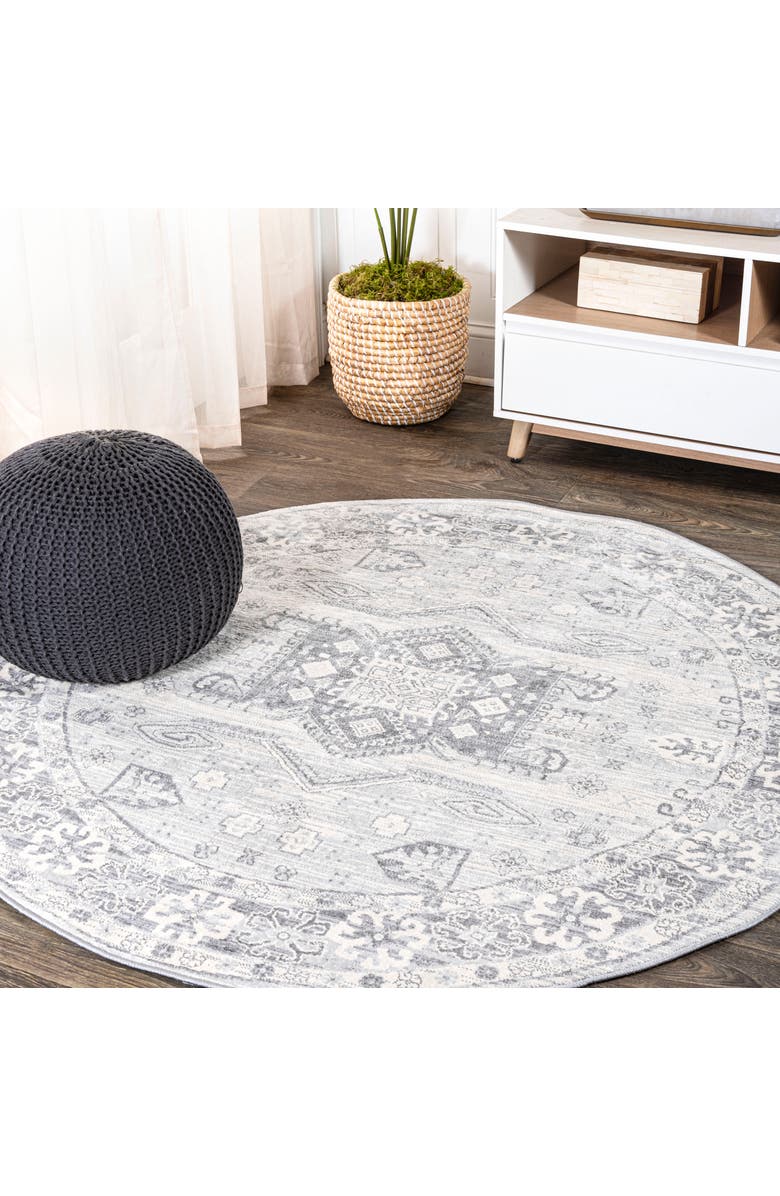 JONATHAN Y Modern Persian Vintage Medallion Round Area Rug, Alternate, color, 