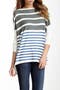 selected Ivory Black Navy Sized Stripes