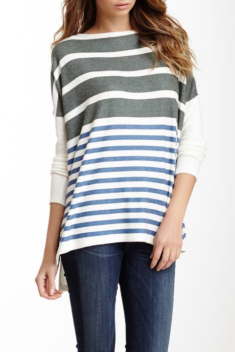 Dolman Elbow Patch High/Low Sweater