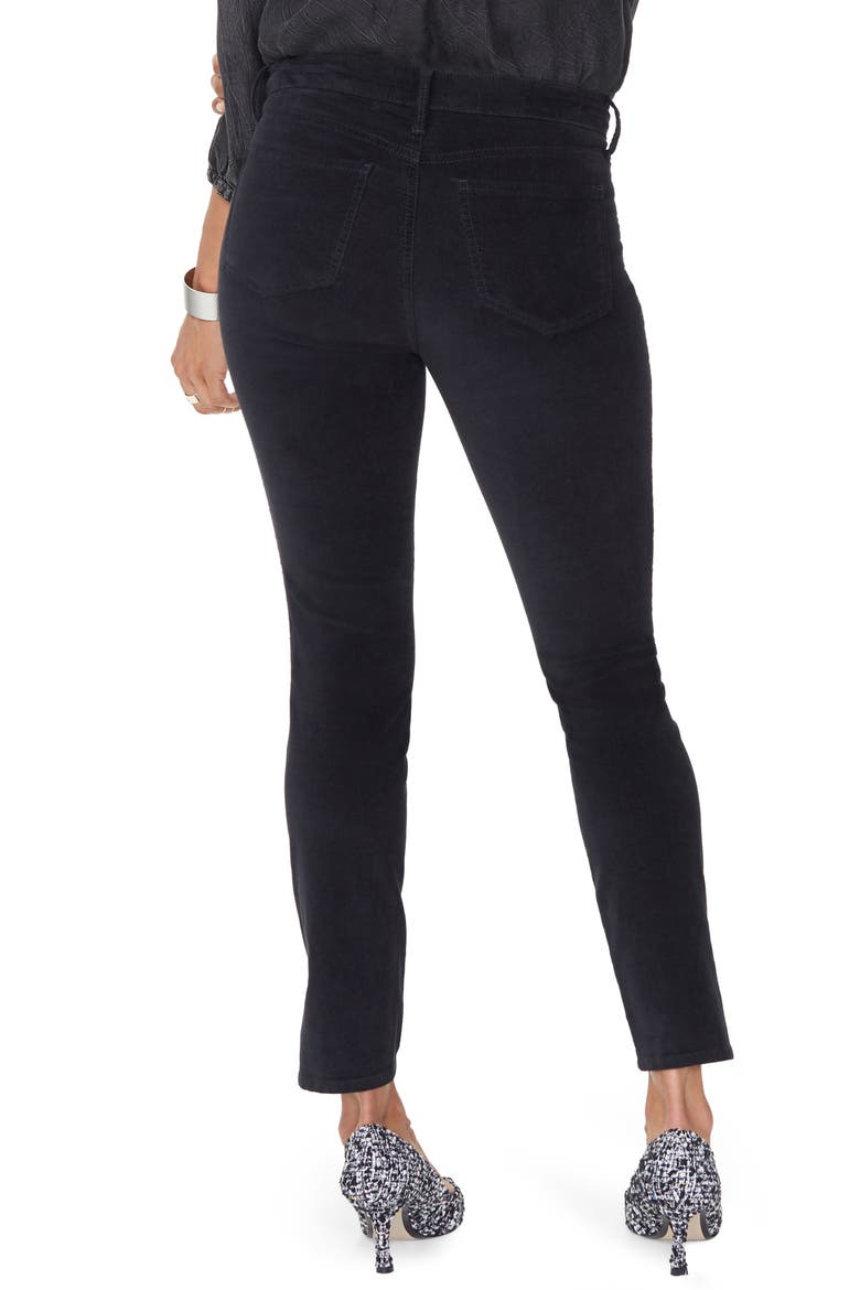 Ami Twisted Seam Split Ankle Skinny Jeans, Alternate, color, BLACK