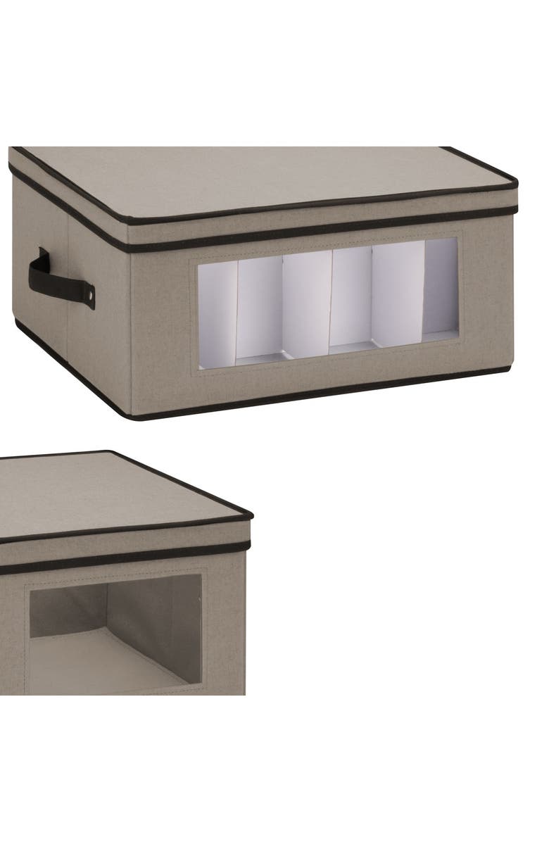 HONEY-CAN-DO Grey Window 2-Piece Storage Set, Alternate, color,