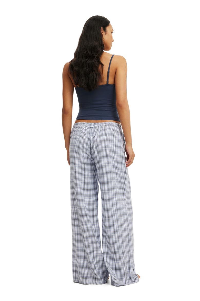 Women's Cloud Soft Wide Leg Flannel Pant, Alternate, color, Isla Micro Check Daydream