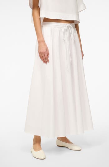 Staud Eden Maxi Skirt White