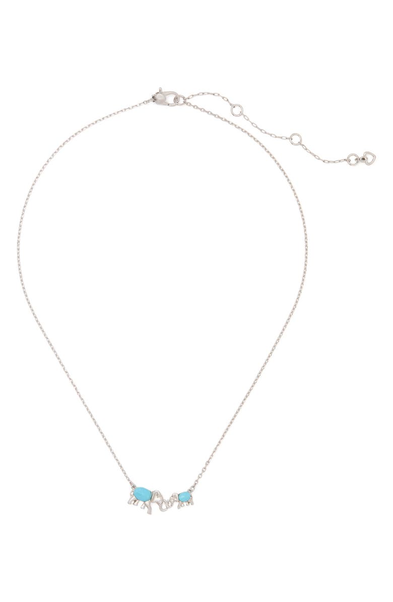 Kate Spade New York mama elephant pendant necklace, Alternate, color, 