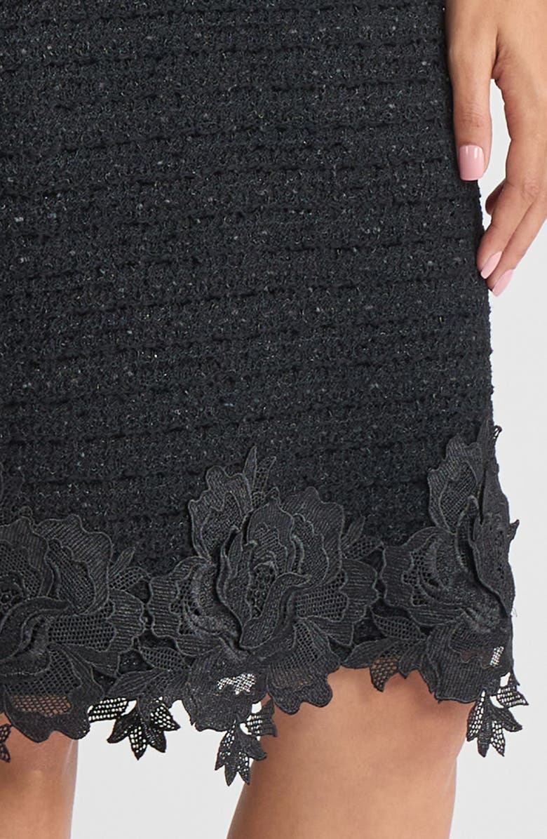 Misook Floral Lace Applique Sleeveless Sheath Dress, Alternate, color,