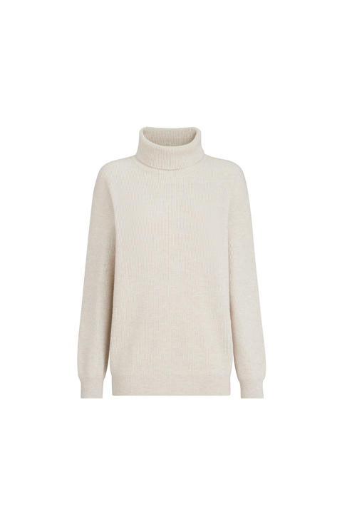 Cashmere English rib sweater