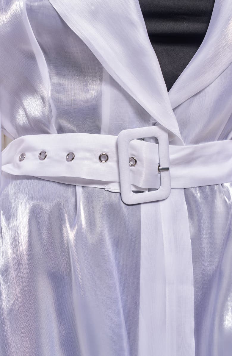 AZALEA WANG Cassara Sheer Trench Coat, Alternate, color, 