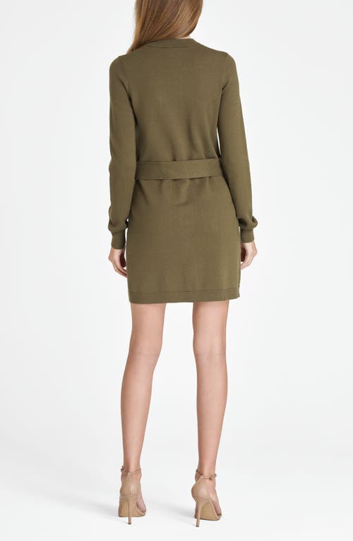 Wayf Becca Belted Long Sleeve Sweater Minidress