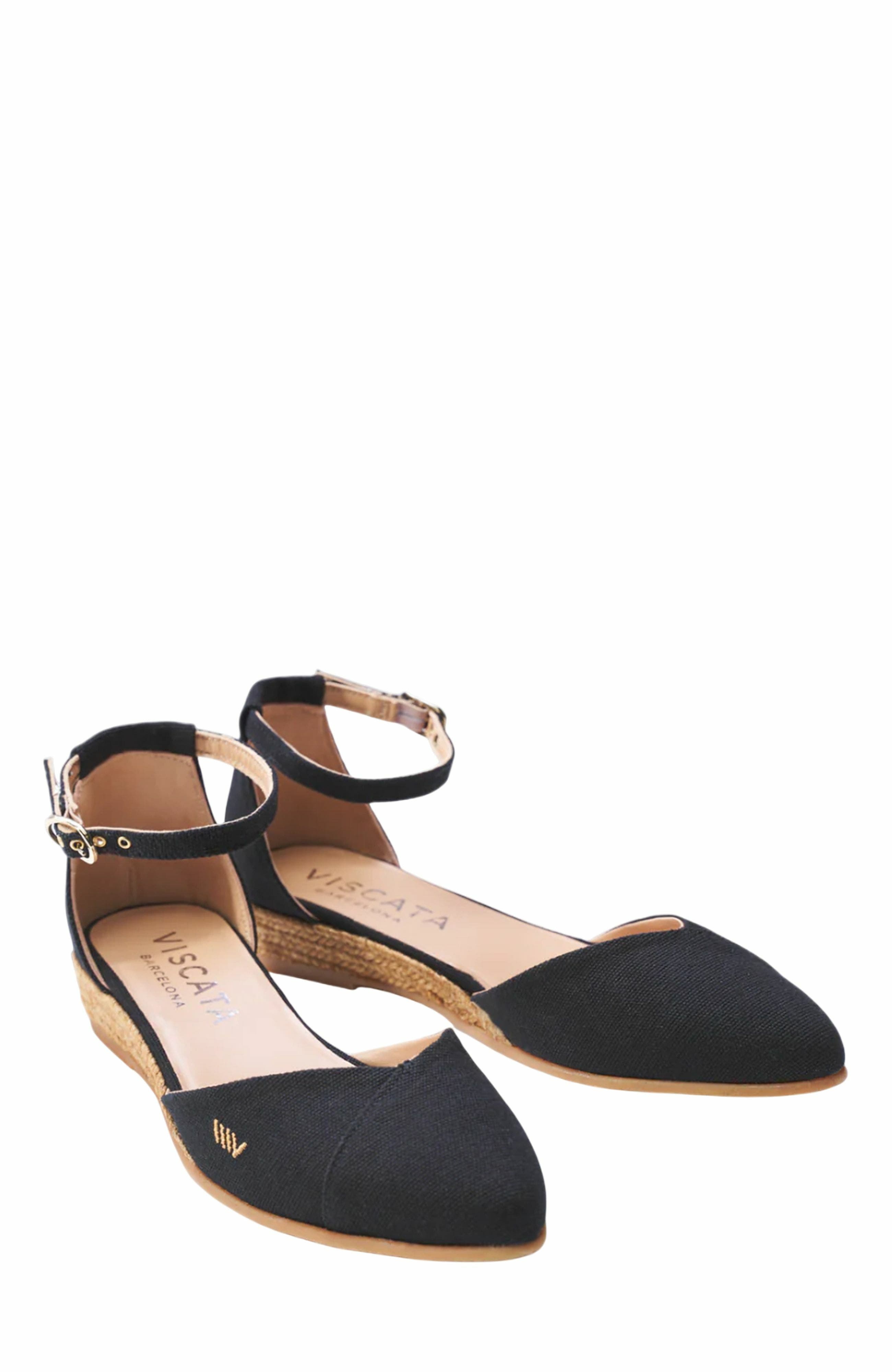 VISCATA Montroig Canvas Espadrille Flats, Alternate, color, Black