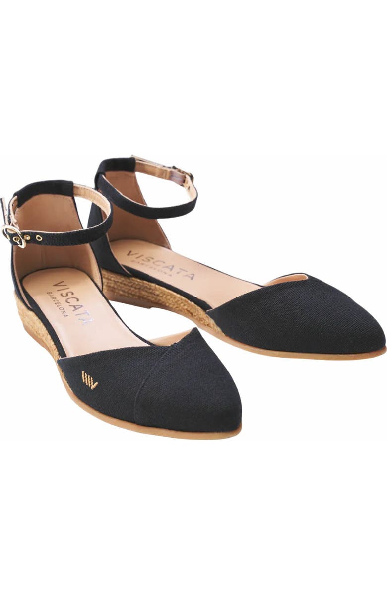 VISCATA Montroig Canvas Espadrille Flats, Alternate, color, Black