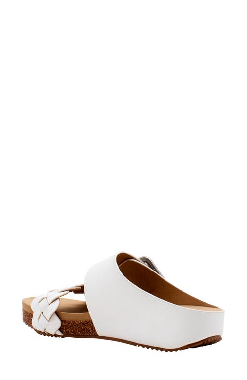 Volatile Morel Two-strap Wedge Sandal In White