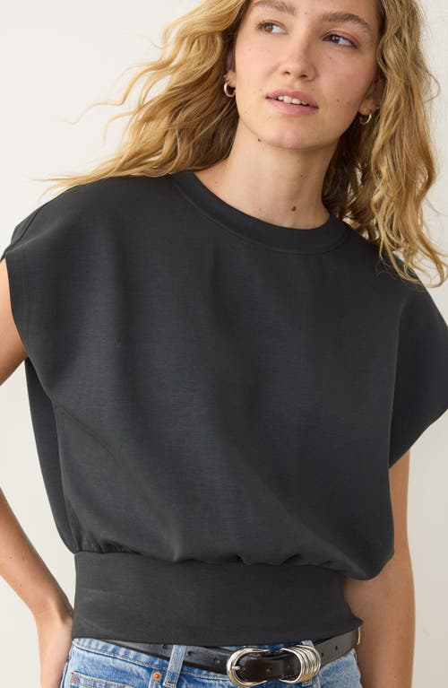Marine Layer Nova Organic Cotton Blend Bubble Top In Gray