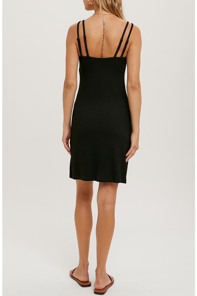 Double Strap Tank Dress, Alternate, color, BLACK