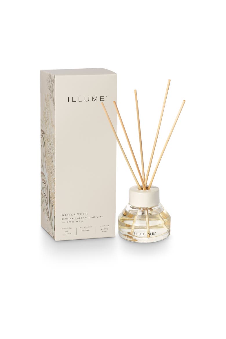 Refillable Aromatic Diffuser, Winter White, Main, color, White