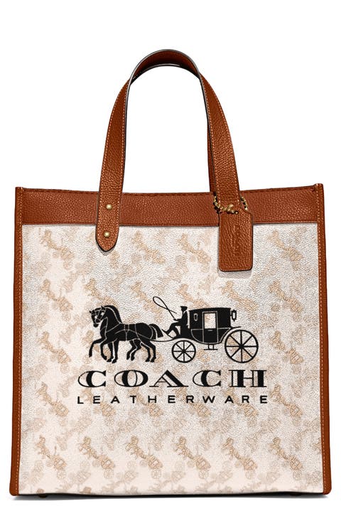 Signature Coated Canvas & Leather Field Tote