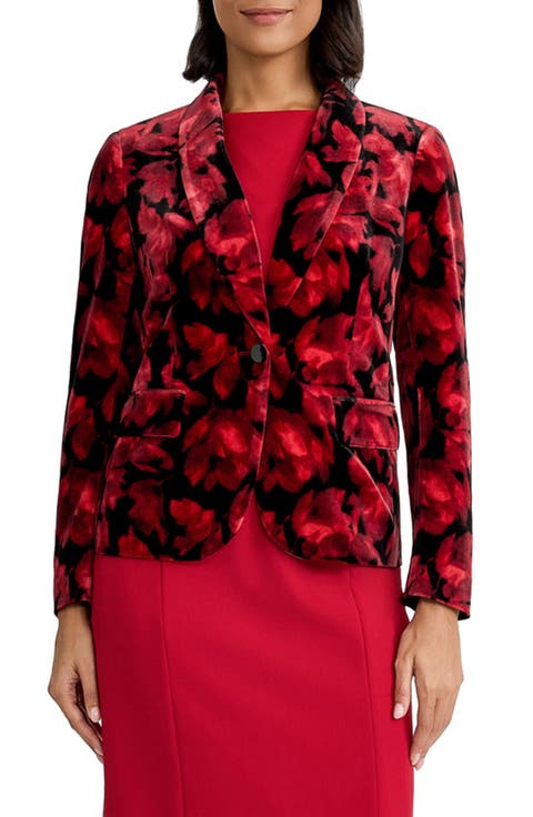 Shawl Collar One-Button Blazer
