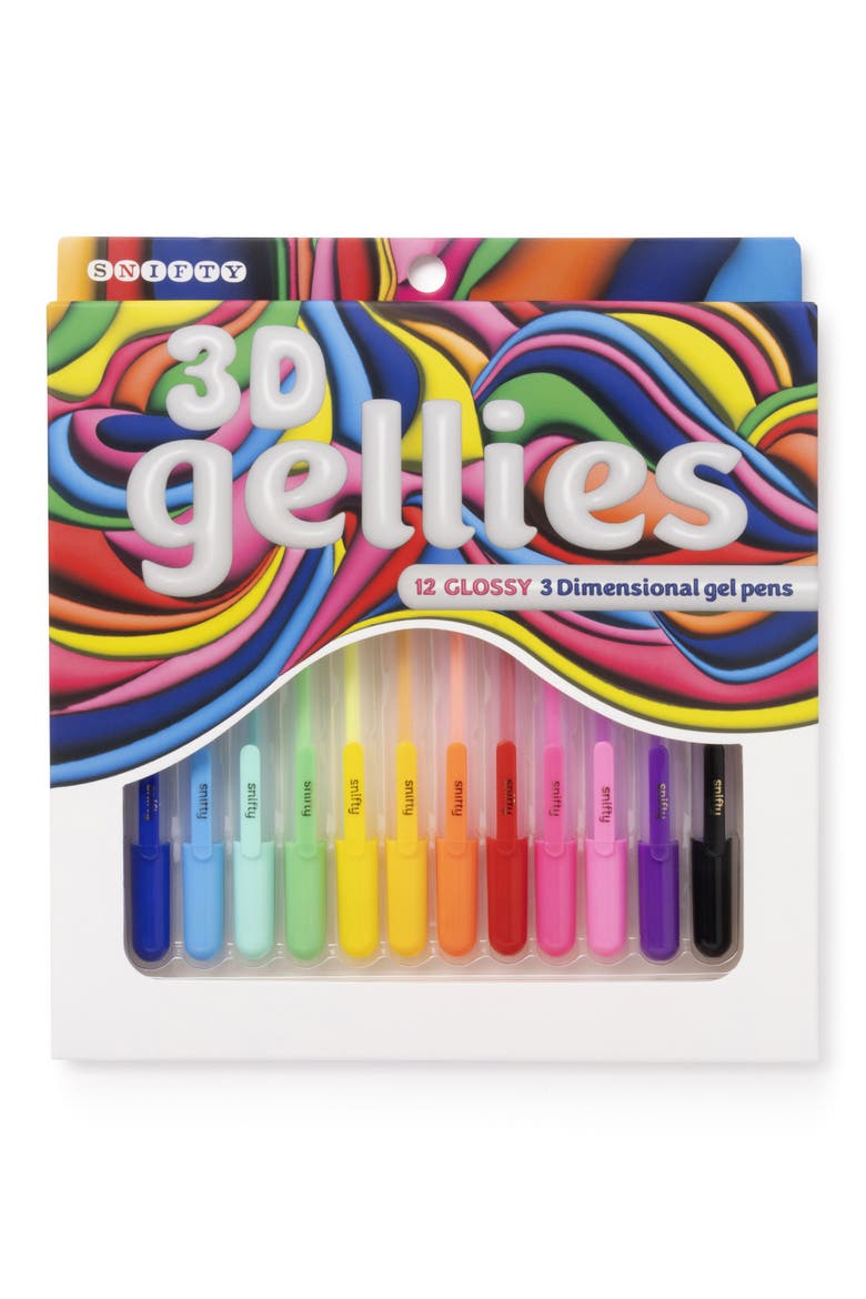 3D Gellies Set of 12 Gel Pens, Main, color, MULTI