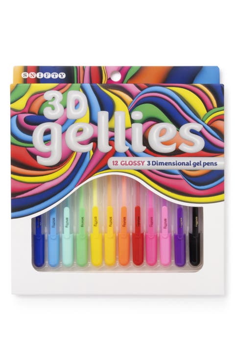 3D Gellies Set of 12 Gel Pens