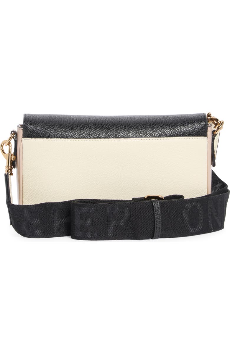 Kurt Geiger London Highgate Flap Leather Camera Bag, Main, color, Black/ Beige Multi