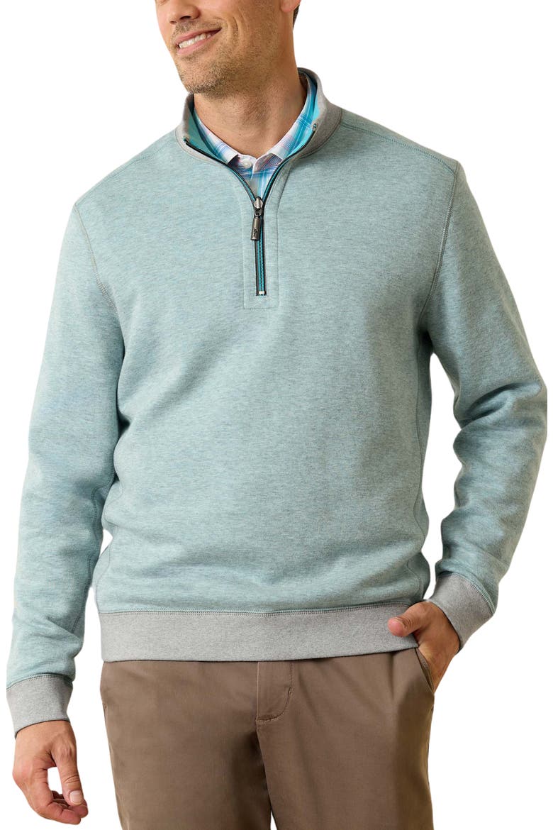 Flip Coast Reversible Half Zip Pullover, Main, color, BALA SHARK HEATHER