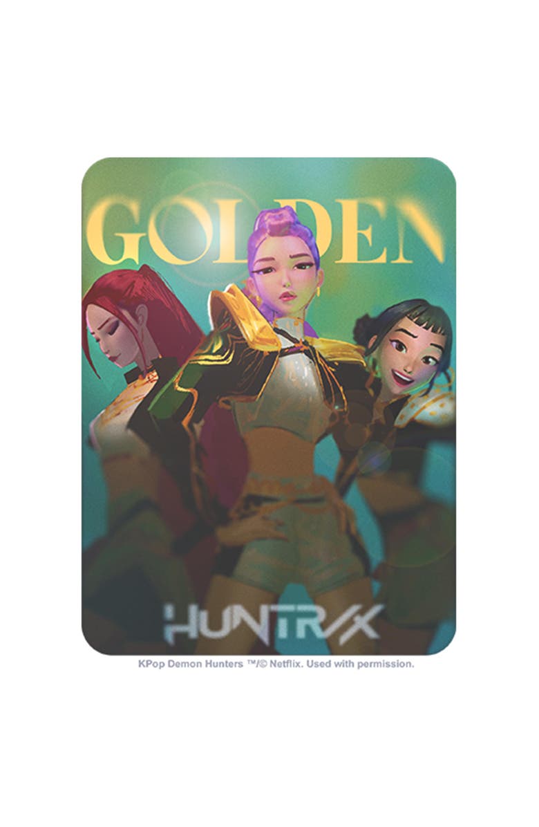 KPop Demon Hunters Girl's KPop Demon Hunters Huntrix Golden Photocard Logo  Graphic T-Shirt, Alternate, color, White