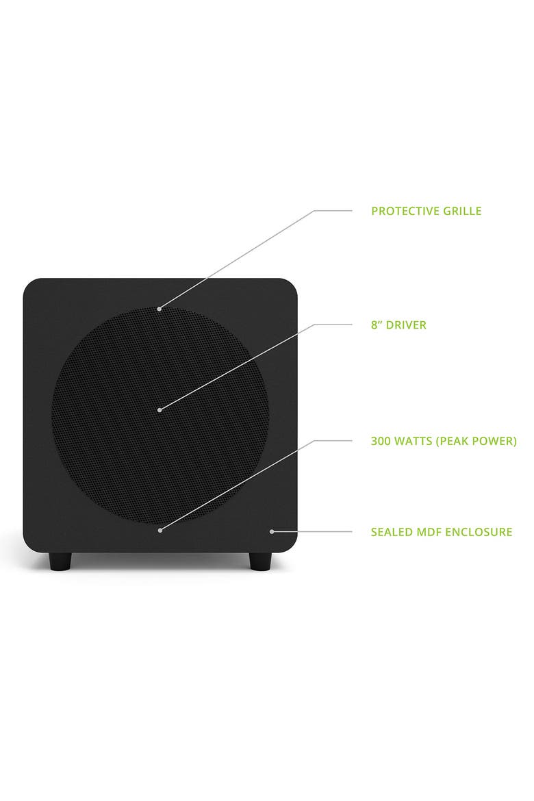 SUB8 8" Sealed Powered Subwoofer, Alternate, color, Matte Black