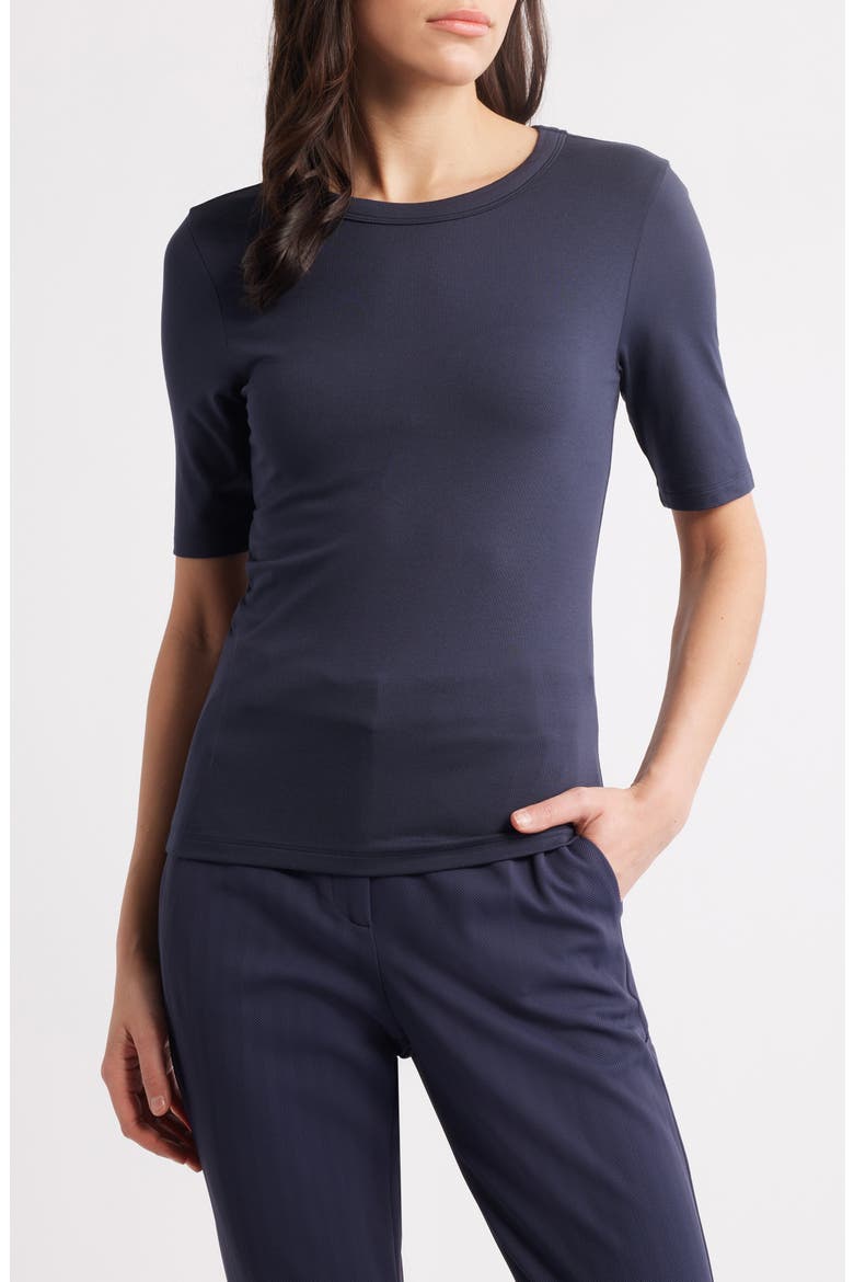 Efita Crewneck T-Shirt, Main, color, CLEAN NAVY