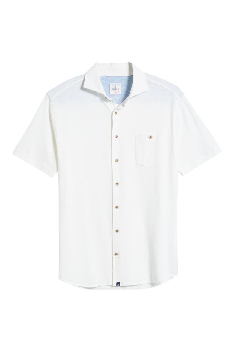 Tasca Short Sleeve Button-Up Shirt, Alternate, color, WHITE