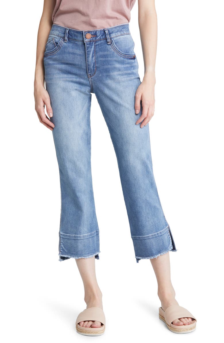 Wit & Wisdom 'Ab'Solution Fray Hem Kick Flare Jeans, Main, color,