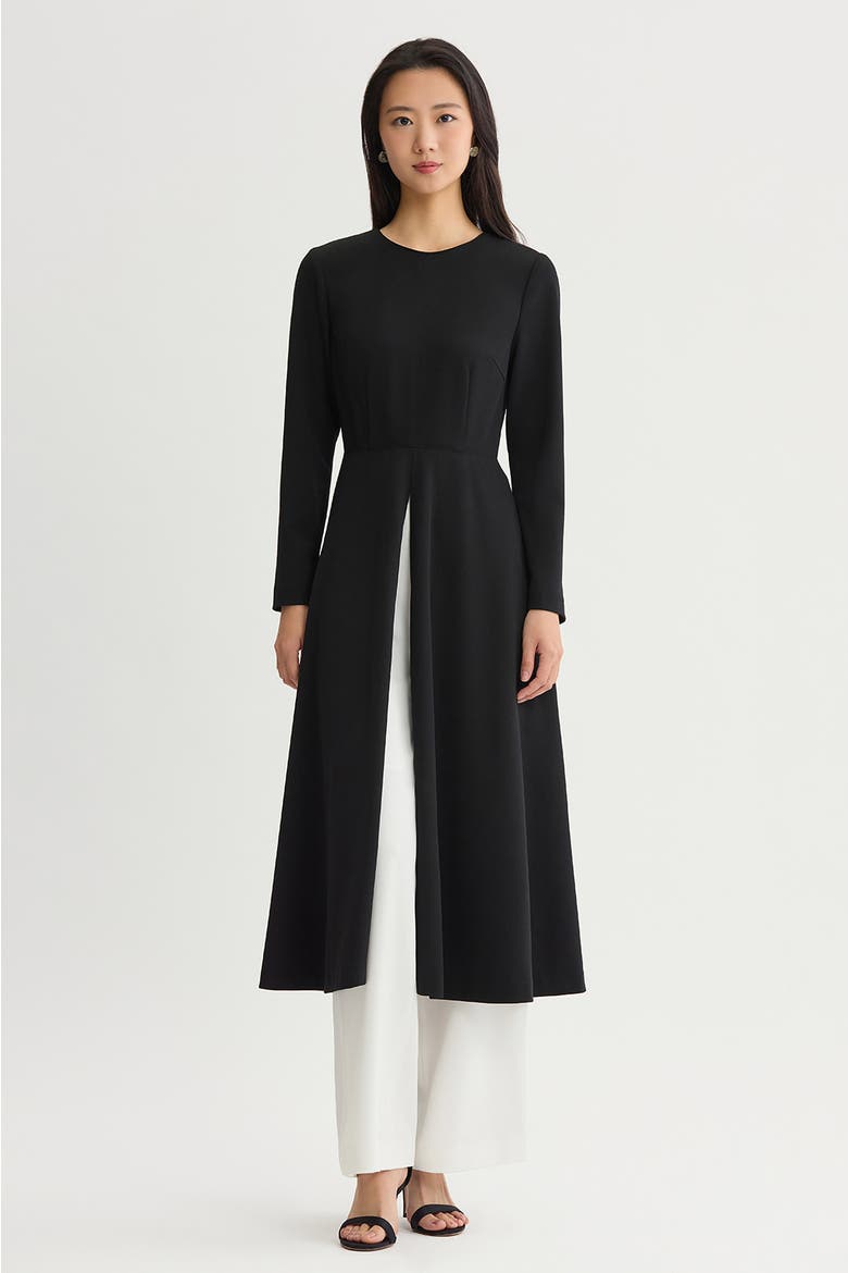x Anna Marie Modern Longline Slit Blouse, Main, color, Black