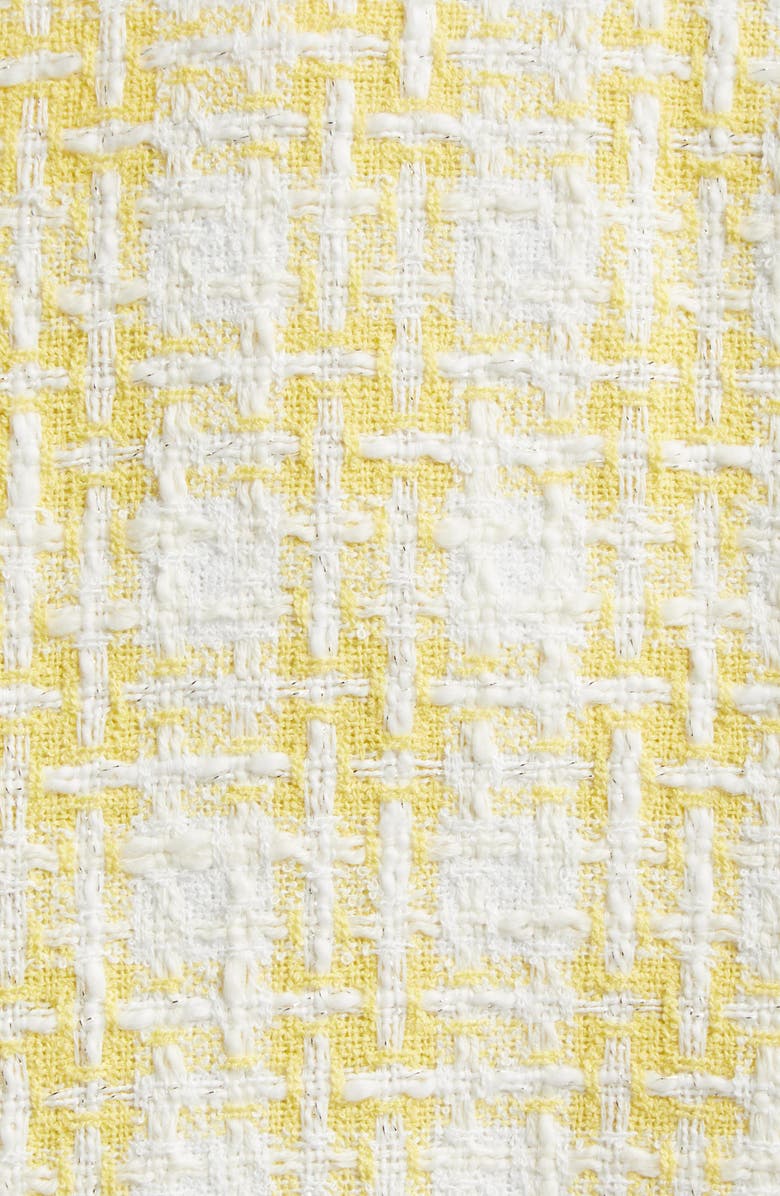 Veronica Beard Nathan Check Cotton Blend Tweed Jacket, Alternate, color, Pale Yellow/ White