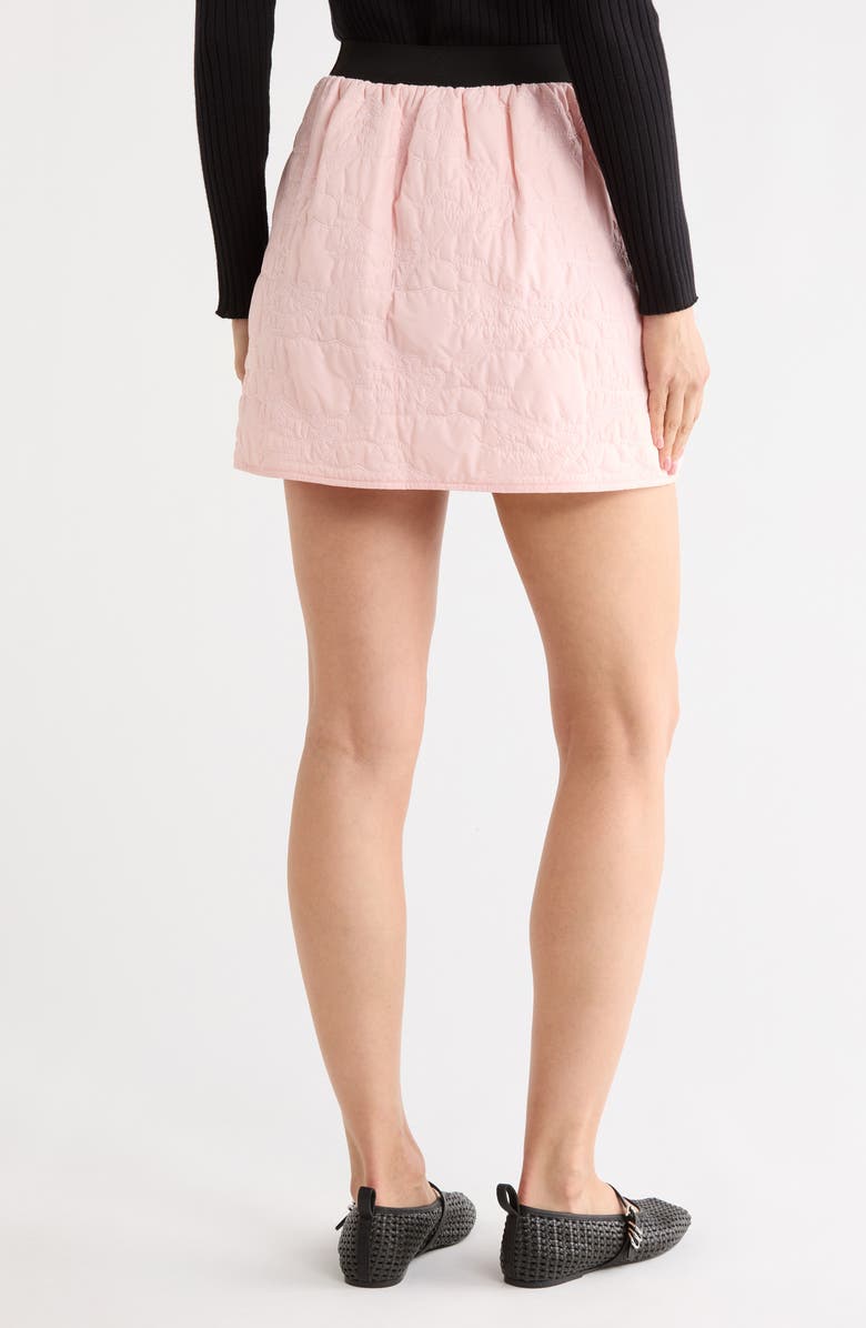 Longchamp Quilted Miniskirt, Alternate, color, Pale Pink
