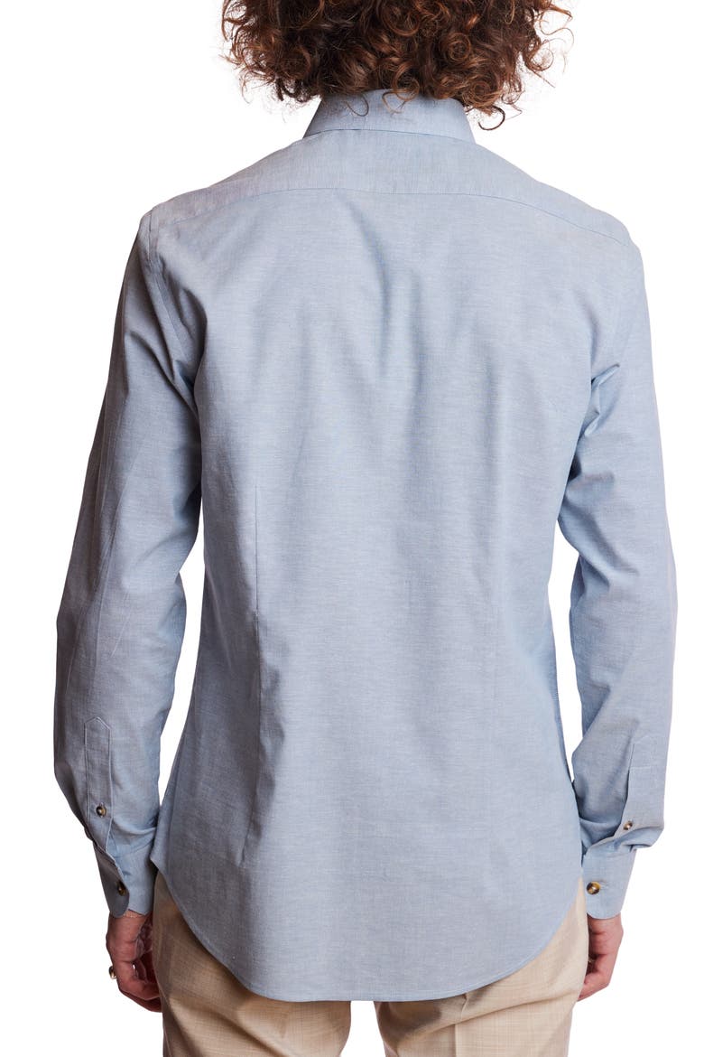 Brian Solid Stretch Cotton Dress Shirt, Alternate, color, BLUE CHAMBRAY
