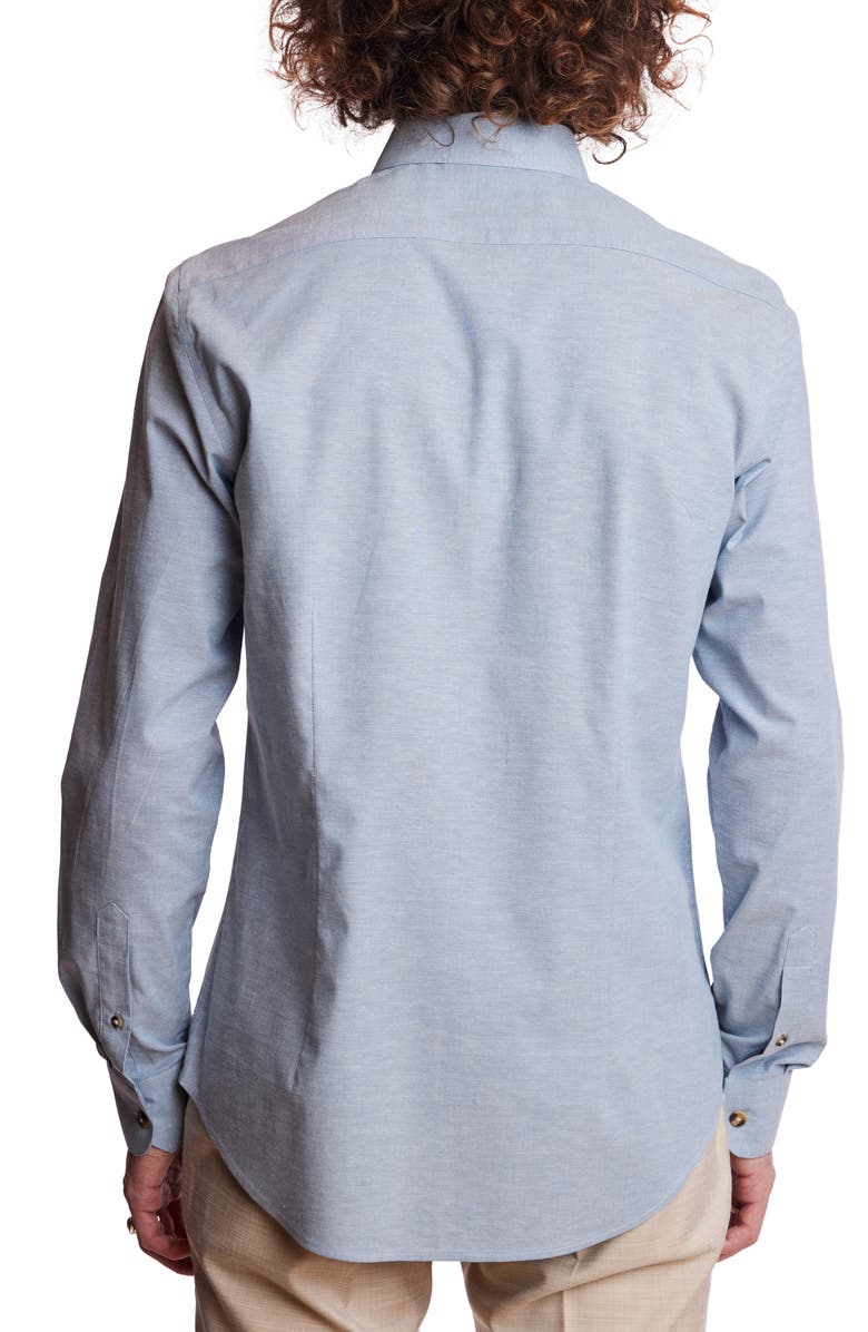 PAISLEY & GRAY Brian Solid Stretch Cotton Dress Shirt, Alternate, color, Blue Chambray