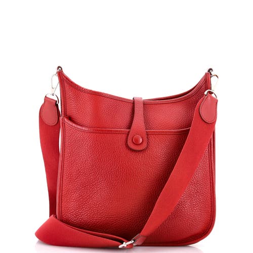 Pre-owned Hermes Hermes Evelyne Bag Gen Iii Clemence Gm In Red