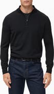 MANGO Perkins Wool Quarter Zip Sweater