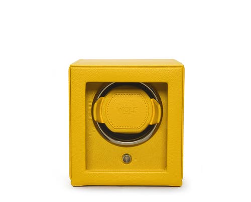 Wolf Cub Single Watch Winder With Cover In Yellow