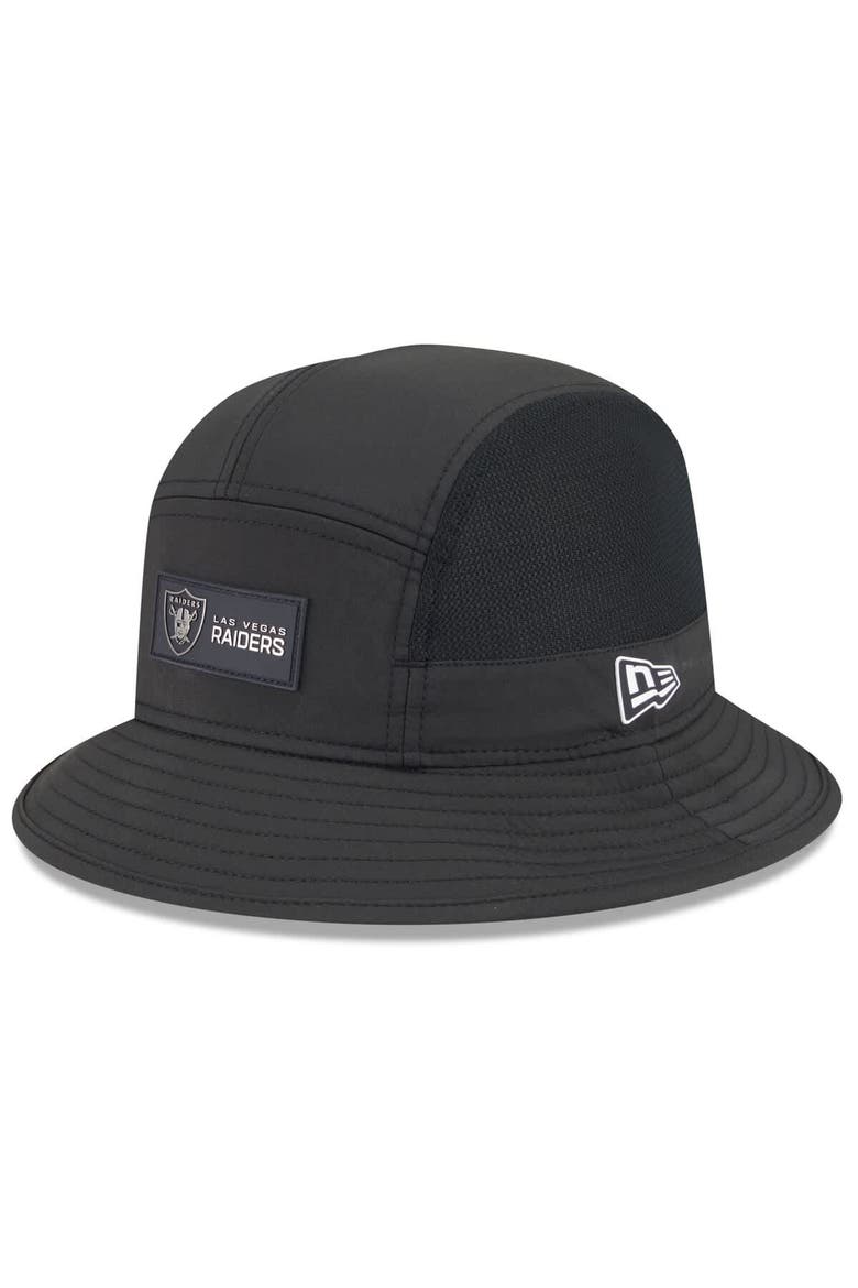 Men's New Era Black Las Vegas Raiders 2025 Sideline  Bucket Hat, Main, color, Black