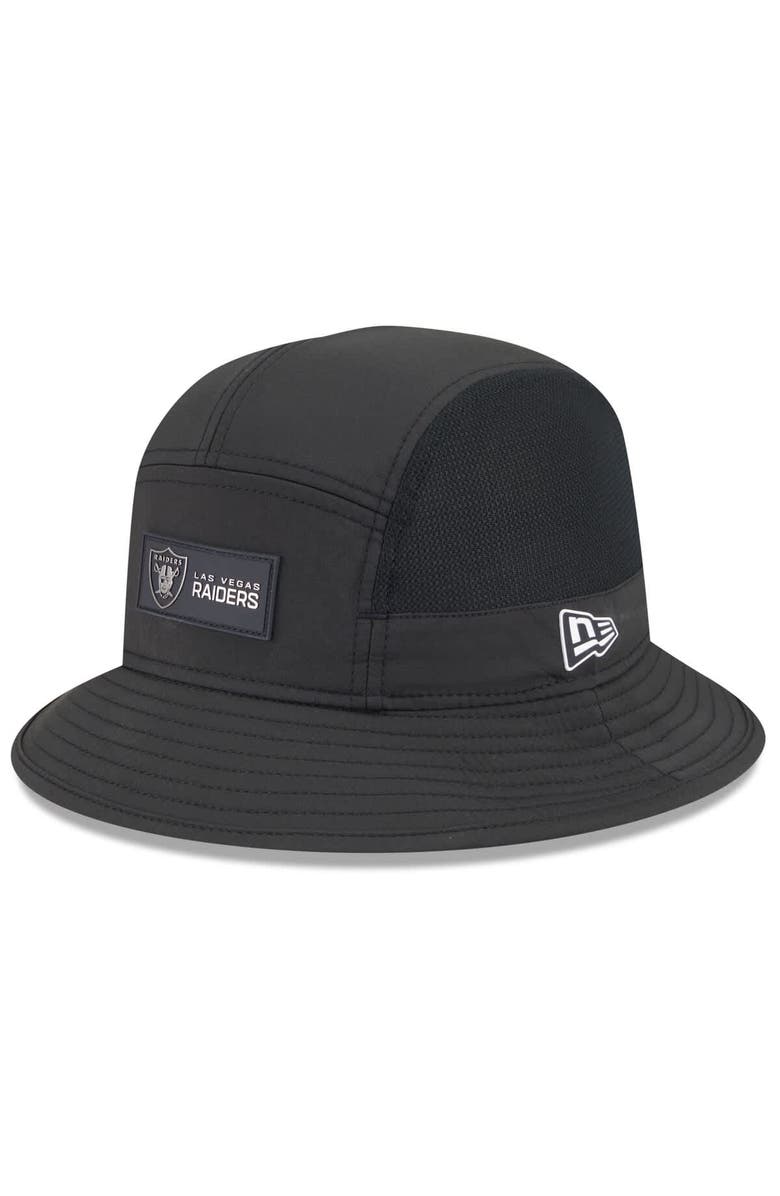 New Era Men's New Era Black Las Vegas Raiders 2025 Sideline Bucket Hat, Main, color, Black