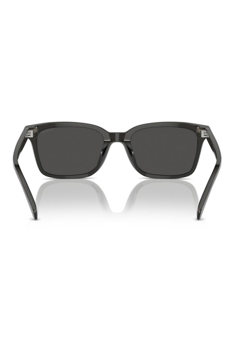54mm Square Sunglasses, Alternate, color, TRANSPARENT DARK GREY / GREY