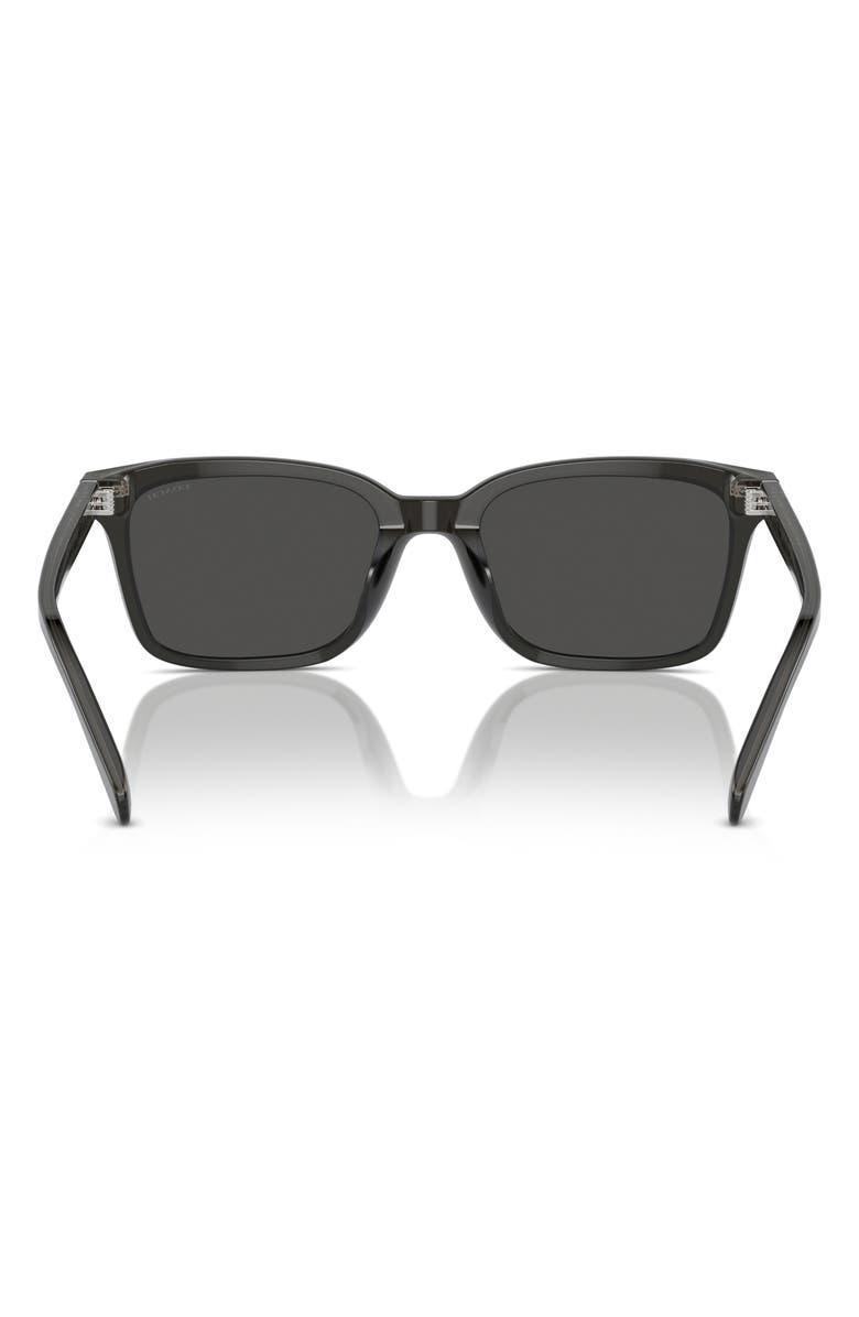 COACH 54mm Square Sunglasses, Alternate, color, Transparent Dark Grey / Grey