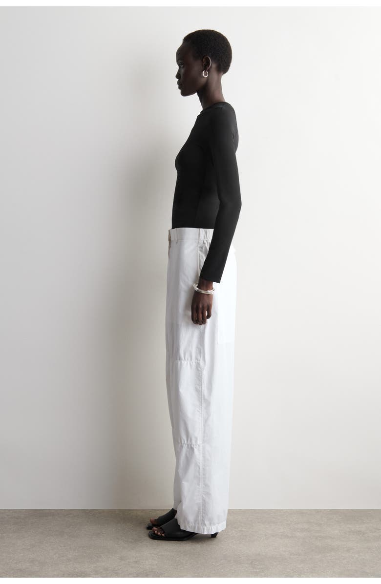 COS Technical Jersey Long-Sleeved Top, Alternate, color, Black