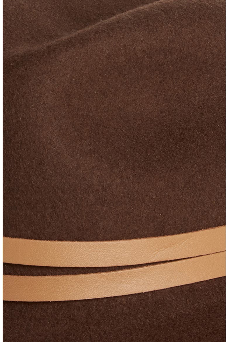 Rachell Parcell Floppy Felt Panama Hat, Alternate, color, BROWN DARK COMBO