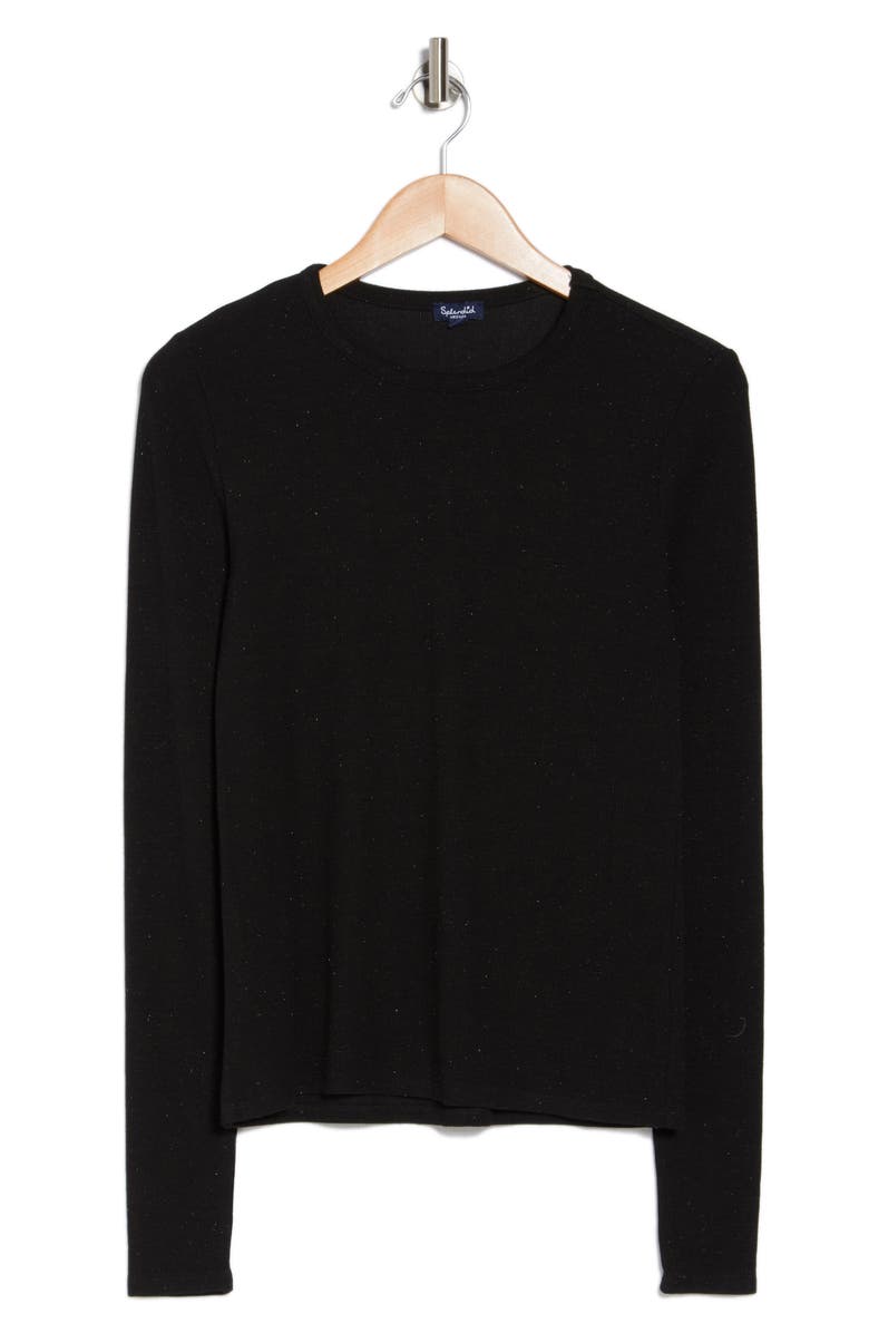 Splendid Idalia Shimmer T-Shirt, Alternate, color, Black