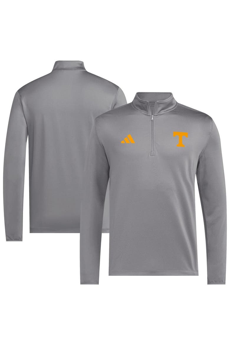 Men's adidas Gray Tennessee Volunteers 2026 Sideline Ultimate 365 Woven Quarter-Zip Pullover, Main, color, Gray